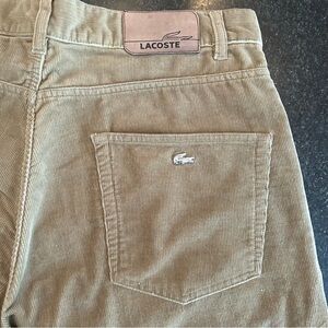 Lacoste 100% Cotton Corduroy Pants - New and not worn